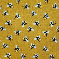 Discover Direct - Printed Crafty Cotton Fabric Bumblebee, Mustard Gold