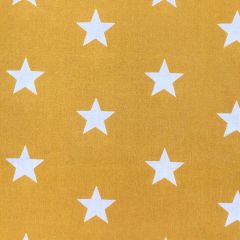Printed Crafty Cotton Fabric Large Star, Mustard Gold