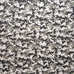 Printed Crafty Cotton Fabric Camouflage, Grey