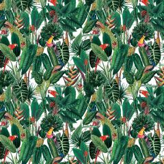 Printed Crafty Cotton Fabric Rainforest Natural