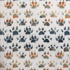 Crafty Cotton Printed Doggy Paws, Charcoal
