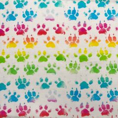 Crafty Cotton Printed Doggy Paws, Rainbow