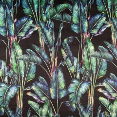 Discover Direct - Printed Velvet Curtain Fabric Paradise Black