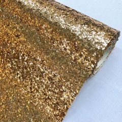 Discover Direct - Chunky Glitter Upholstery Fabric Antique Gold