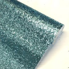 Discover Direct - Chunky Glitter Upholstery Fabric Duck Egg Blue