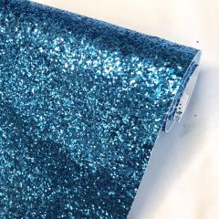 Discover Direct - Chunky Glitter Upholstery Fabric Turquoise