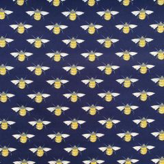 Discover Direct - Cotton Poplin Printed Bees, Navy Blue
