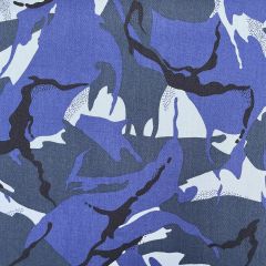 Cotton Drill Printed Camouflage, Blue