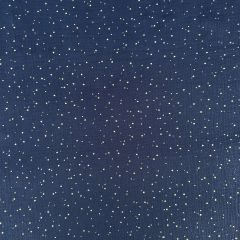 Discover Direct - Gold Speckled Double Gauze, Navy