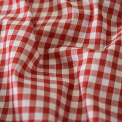 Gingham P/C 1/4 inch Corded Check, Red